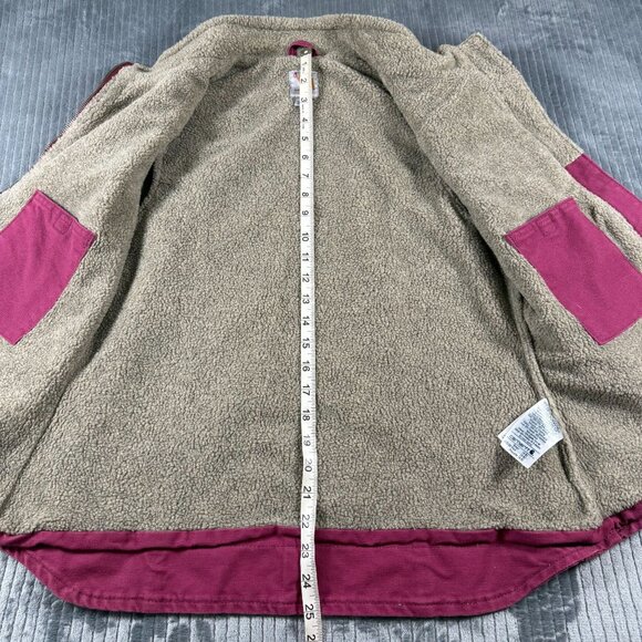 Carhartt Canvas Sherpa Lined Vest Womens Small Purple Pink WV001 648 Y2k - Picture 3 of 6